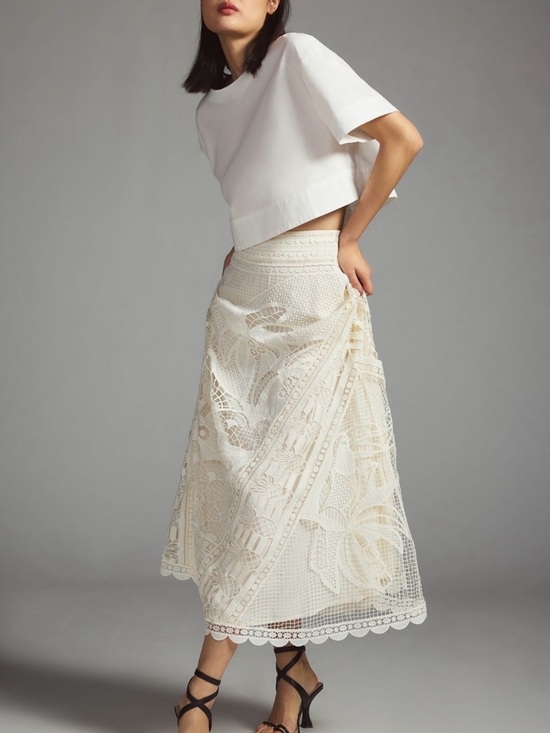 FARM Rio Dresses & Skirts - Farm Rio Guipure Maxi Skirt lace size Medium NWT